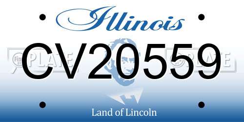 CV20559 Illinois License Plate