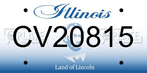 CV20815 Illinois License Plate