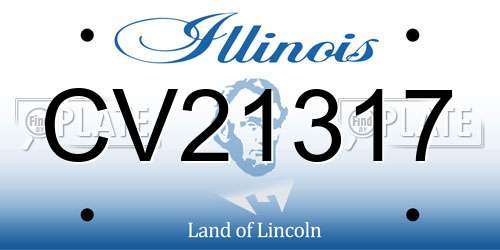 CV21317 Illinois License Plate
