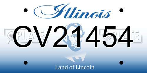 CV21454 Illinois License Plate