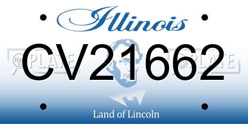CV21662 Illinois License Plate
