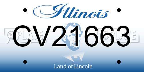CV21663 Illinois License Plate