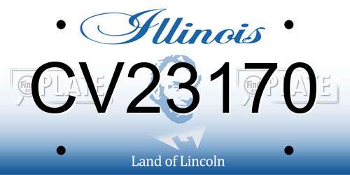 CV23170 Illinois License Plate