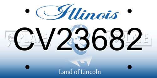 CV23682 Illinois License Plate