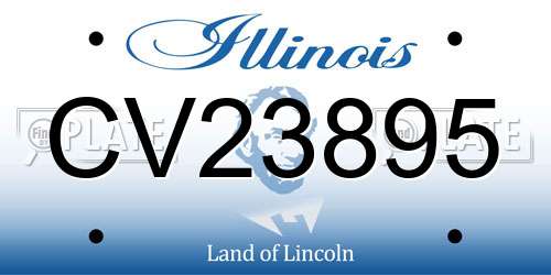 CV23895 Illinois License Plate