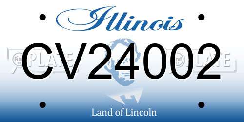 CV24002 Illinois License Plate