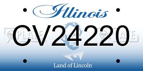 CV24220 Illinois License Plate