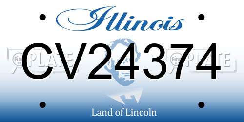 CV24374 Illinois License Plate