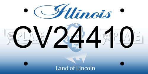 CV24410 Illinois License Plate