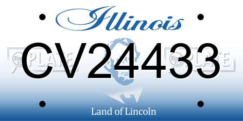 CV24433 Illinois License Plate