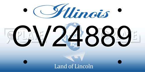 CV24889 Illinois License Plate