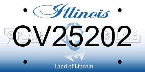 CV25202 Illinois License Plate