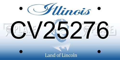 CV25276 Illinois License Plate