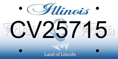 CV25715 Illinois License Plate