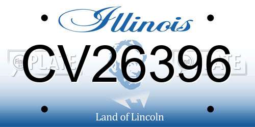 CV26396 Illinois License Plate