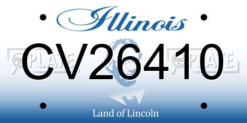 CV26410 Illinois License Plate
