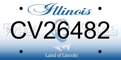 CV26482 Illinois License Plate