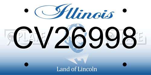 CV26998 Illinois License Plate