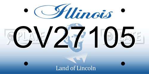 CV27105 Illinois License Plate