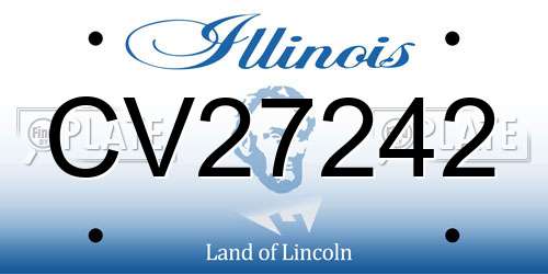 CV27242 Illinois License Plate