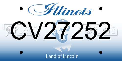 CV27252 Illinois License Plate
