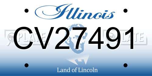 CV27491 Illinois License Plate