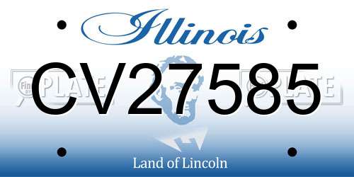 CV27585 Illinois License Plate