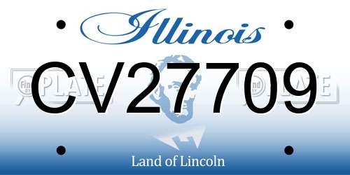CV27709 Illinois License Plate