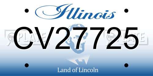 CV27725 Illinois License Plate