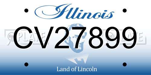 CV27899 Illinois License Plate