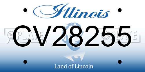 CV28255 Illinois License Plate