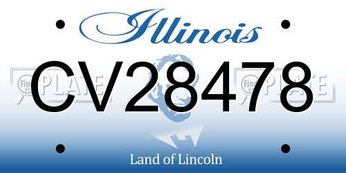 CV28478 Illinois License Plate