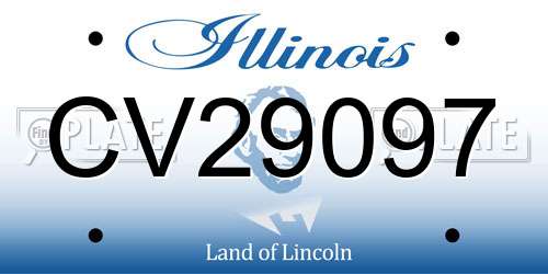 CV29097 Illinois License Plate
