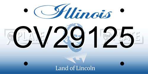 CV29125 Illinois License Plate