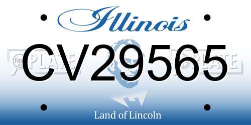 CV29565 Illinois License Plate