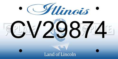 CV29874 Illinois License Plate