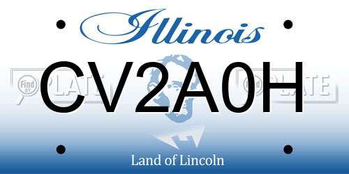 CV2A0H Illinois License Plate