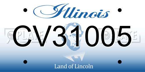 CV31005 Illinois License Plate