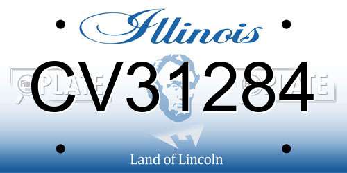CV31284 Illinois License Plate