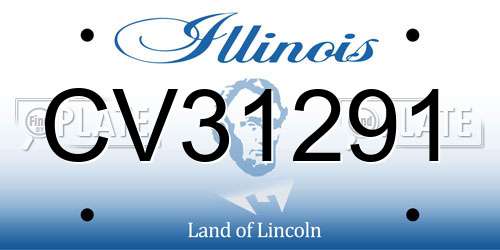 CV31291 Illinois License Plate