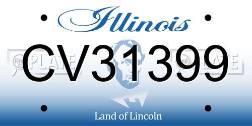 CV31399 Illinois License Plate