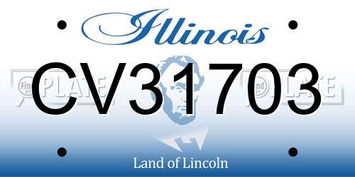 CV31703 Illinois License Plate