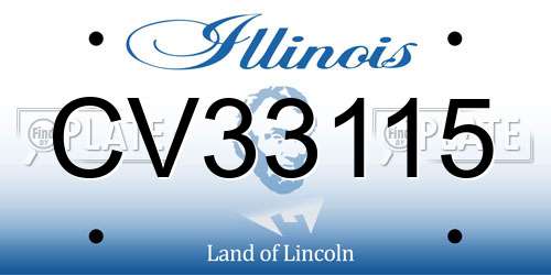 CV33115 Illinois License Plate