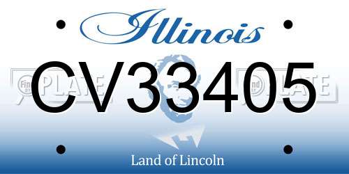 CV33405 Illinois License Plate