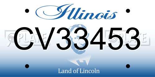 CV33453 Illinois License Plate