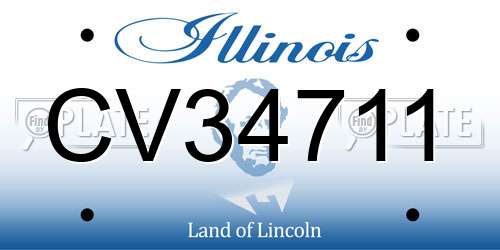 CV34711 Illinois License Plate