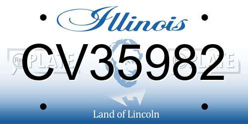 CV35982 Illinois License Plate