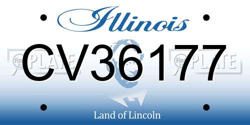 CV36177 Illinois License Plate