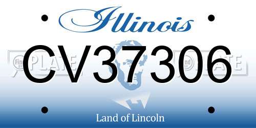 CV37306 Illinois License Plate