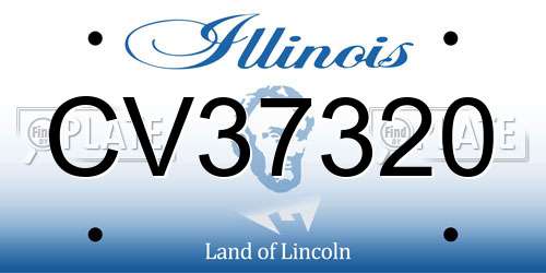 CV37320 Illinois License Plate
